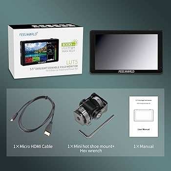 Amazon | FEELWORLD LUT5 5.5インチ超高輝度 3000nitタッチスクリーン