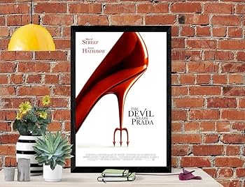 Amazon.co.jp: 【フレーム付-黒-】 映画ポスター プラダを着た悪魔