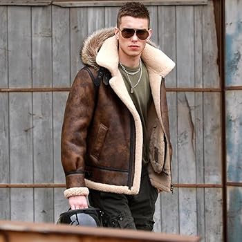 Amazon.co.jp: [Denny&Dora] メンズ ムートン ジャケット B3 シープ