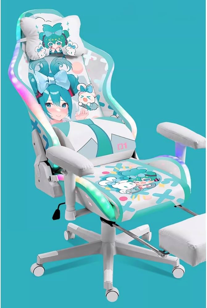 Amazon.co.jp: ゲーミングチェア 初音ミク MIKU パソコンチェア 発光