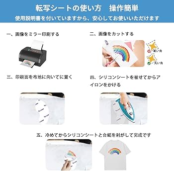 Amazon | TINY SPARK 転写シート アイロンプリントシート1.0 鏡像印刷