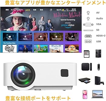 Amazon.co.jp: 2025最新プロジェクター 1080Pネイティブ解像度 20000lm
