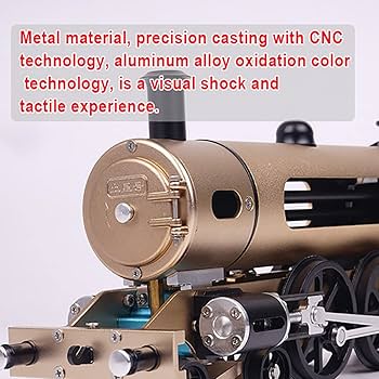Amazon.co.jp: 蒸気エンジンモデルキット、フルメタル組立蒸気機関車