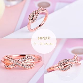 Amazon | Destiny スワロフスキークリスタル 採用18KRGP レディース