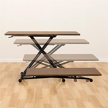 Amazon.co.jp: ニトリ 昇降 センターテーブル ライザN ミドルブラウン