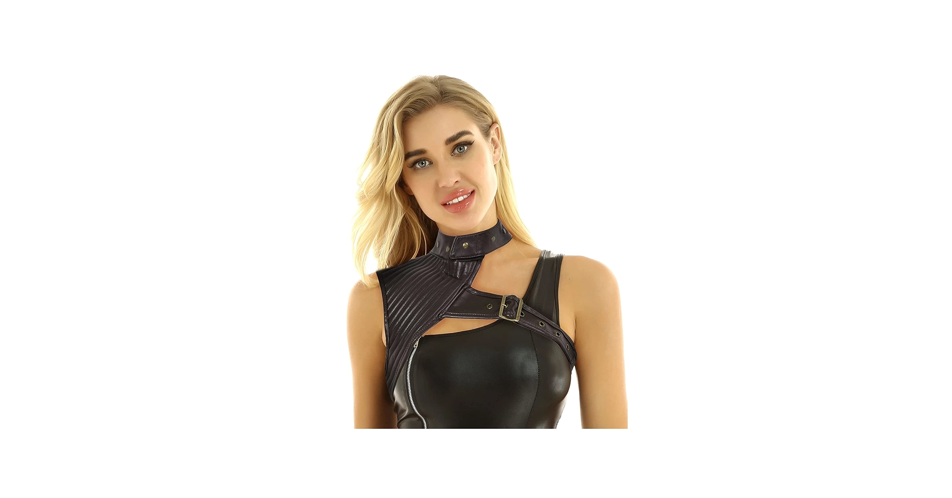 Amazon.co.jp: ショルダーアーマー 女性フェイク レザー スチーム