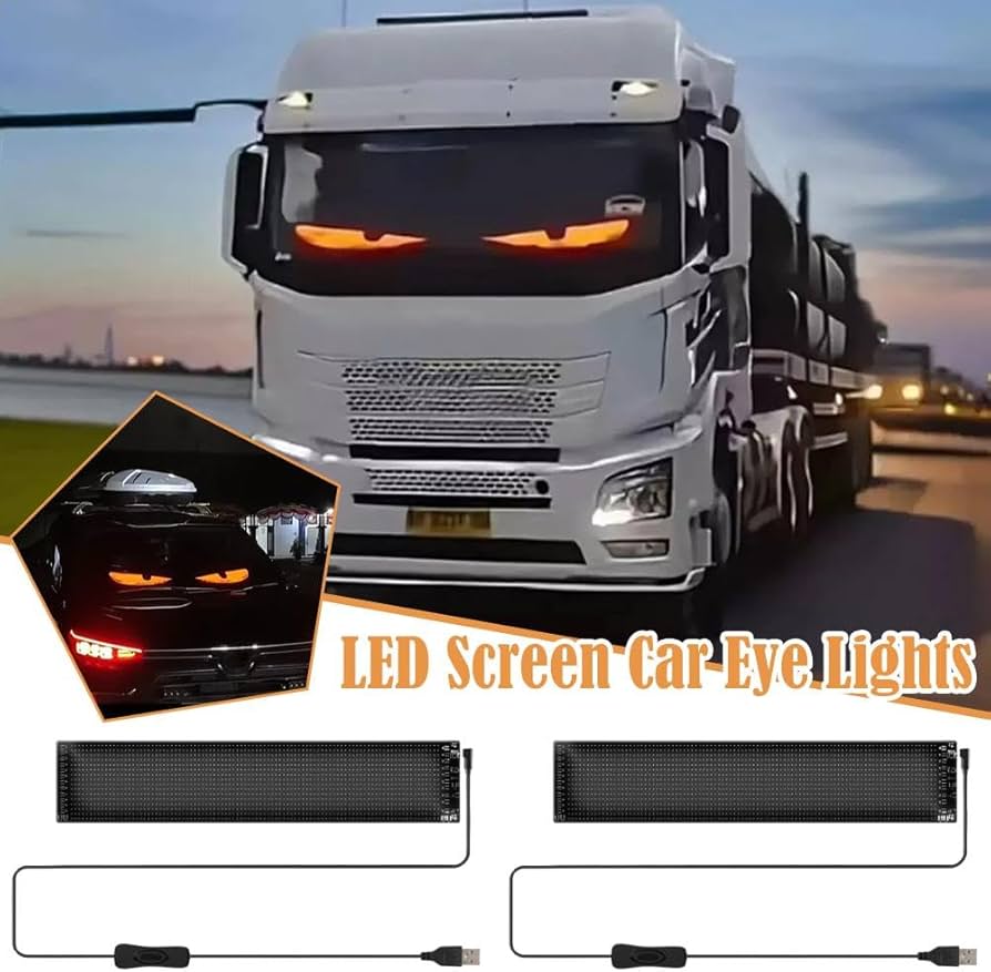 Amazon.co.jp: 2個車用デビルアイライト、プログラム可能な大型