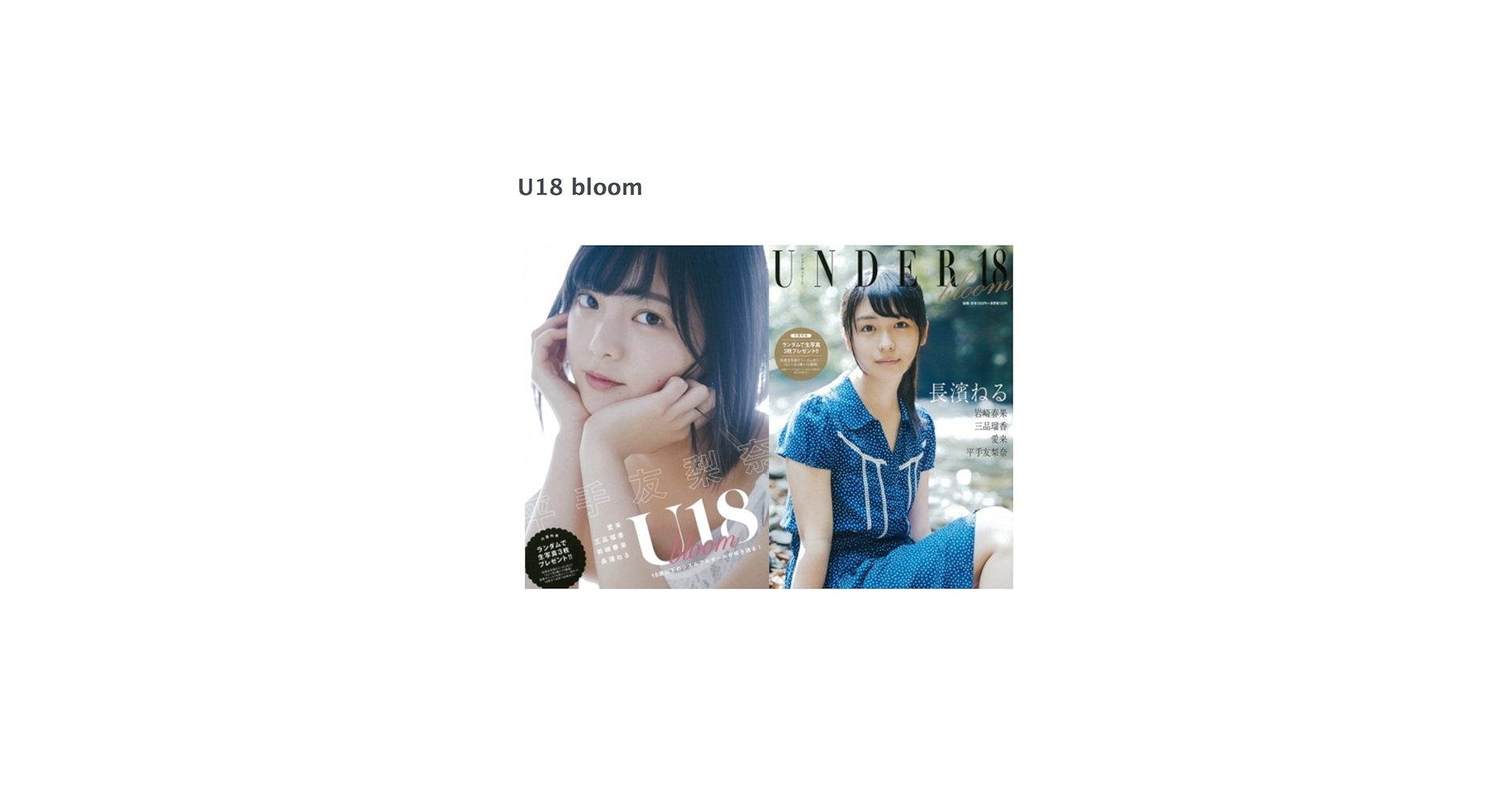 Amazon.co.jp: U18 bloom 平手友梨奈・長濱ねる : おもちゃ