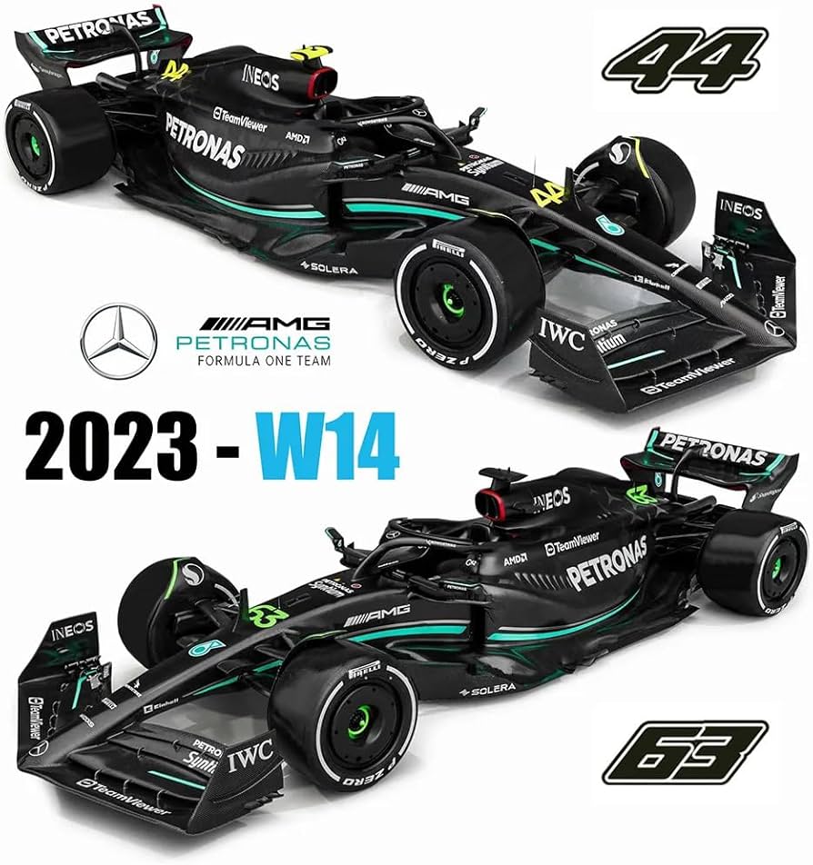 Amazon.com: Xiangtat 1:43 F1 Team W14 2023 44# Lewis Hamilton
