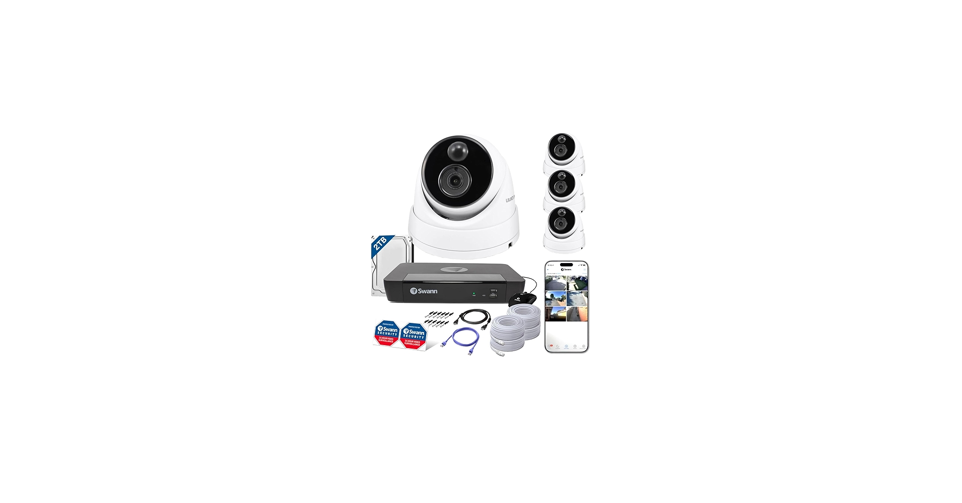 Amazon.co.jp: Swann セキュリティカメラ 8CH 4K(800万画素) NVR
