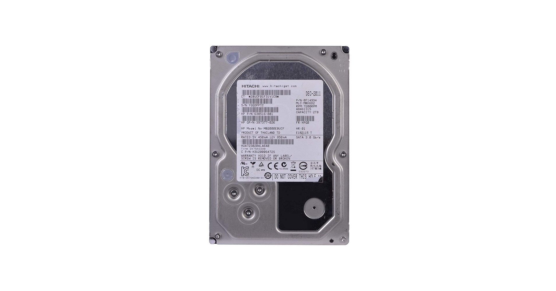 Amazon.com: HITACHI, Hitachi Ultrastar A7K3000 HUA723020ALA640 2