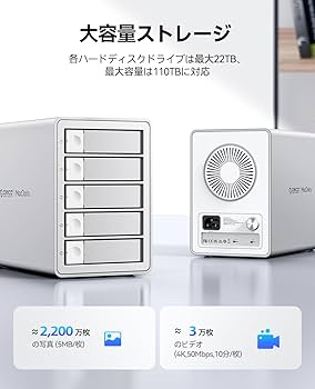 Amazon.co.jp: ORICO HDDケース 5台 デイジーフェイス機能付き USB 3.2