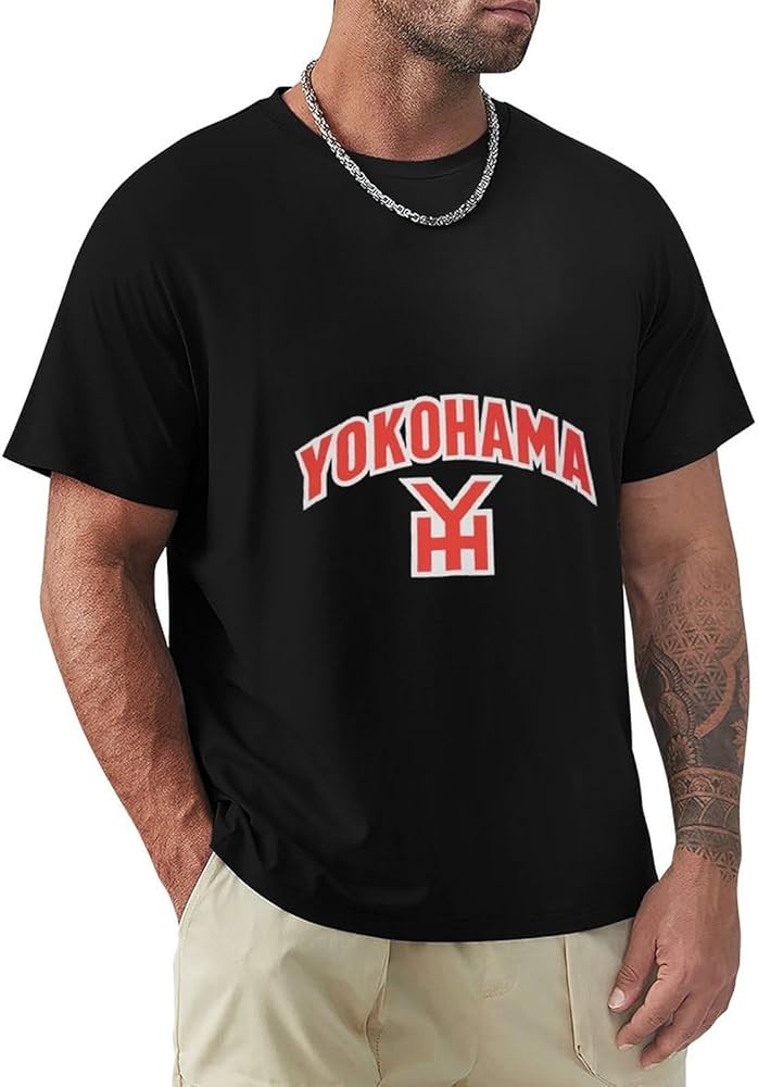 Amazon.co.jp: 横浜 高校野球 1 丸首 Tシャツ ティーシャツ 速乾