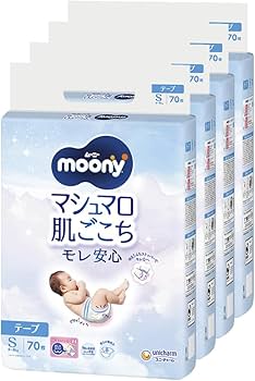 Amazon.co.jp: 【テープ Sサイズ】 ムーニー マシュマロ肌ごこち モレ