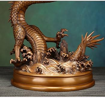 Amazon.co.jp: 置物 大開運 昇龍 昇運金龍 龍の置物 風水 伝統工芸品