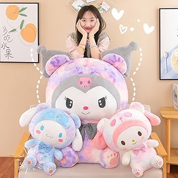 Amazon.co.jp: マイメロ ぬいぐるみ 特大 40cm レインボー 可愛い マイ
