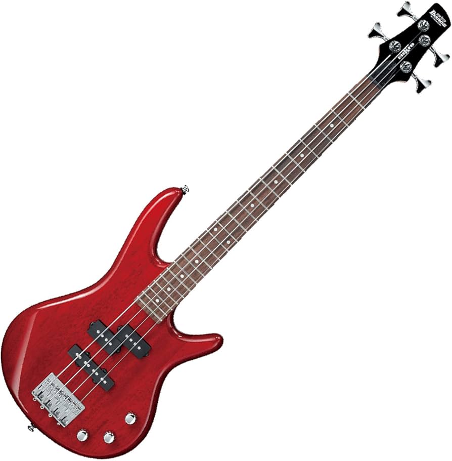 Amazon.com: Ibanez miKro GSRM20 Bass Guitar - Transparent Red