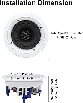 Amazon.co.jp: Herdio 600W ブルートゥース 天井埋め込み型スピーカー
