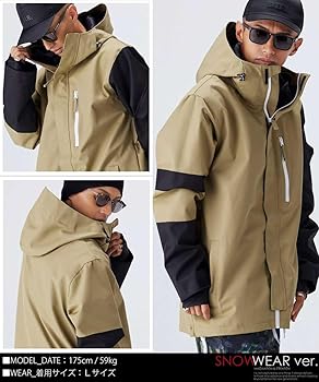 Amazon.co.jp: [ダブルレイ] スノーボードウェア メンズ 上下セット 全