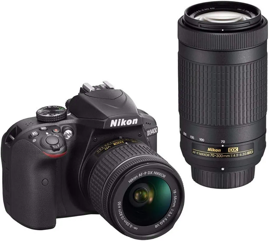 Amazon.com : Nikon D3400 w/ AF-P DX NIKKOR 18-55mm f/3.5-5.6G VR