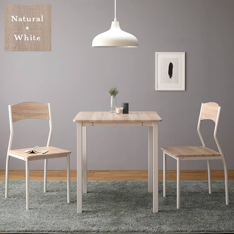 Amazon｜RASIK ダイニングテーブルセット 2人用 3点セット テーブル 1