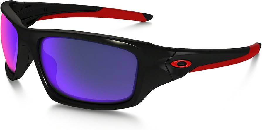 Amazon.co.jp: Oakley Valve、光沢ブラック/ポジティブレッド