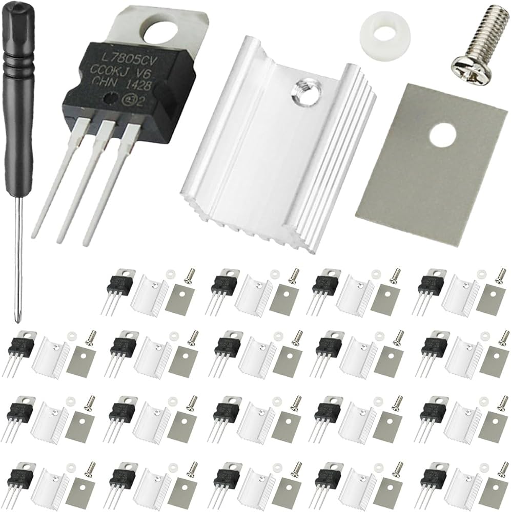 Amazon.co.jp: DAOKAI MOSFETトランジスタL7805CV L7805 三端子