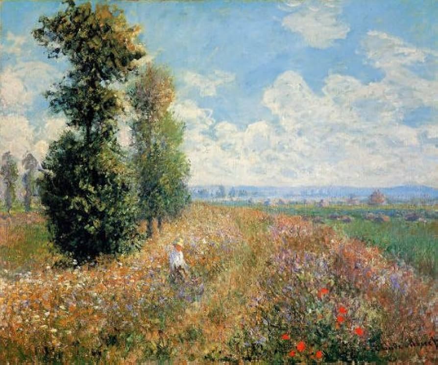 Amazon.co.jp: モネ・「ポプラ、アルジャントゥイユの野原」 プリ