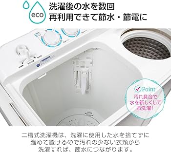 Amazon.co.jp: MAXZEN 洗濯機 6kg 二層式洗濯機 一人暮らし コンパクト