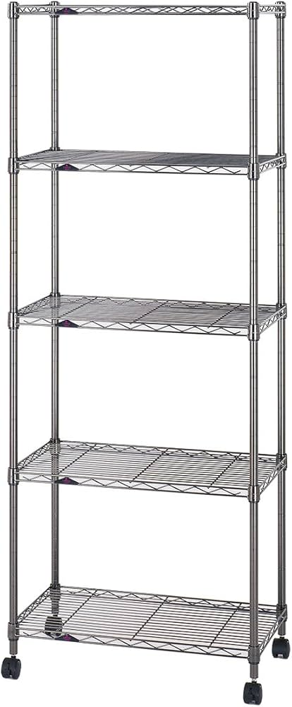 Amazon.co.jp: ドウシシャ ルミナス ブラック 幅60 5段 スチールラック