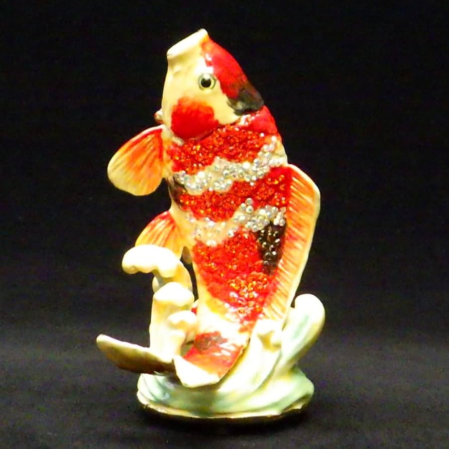 Amazon.co.jp: 高級ラインストーン「鯉の滝昇り」 [風水 開運グッズ