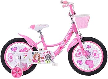 Amazon | YUMEIGE キッズバイク4-8歳子供自転車16インチ女の子自転車