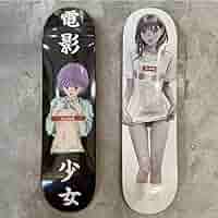X-girl×桂正和 アニメデザイン スケートボード コラボデッキ x-girl