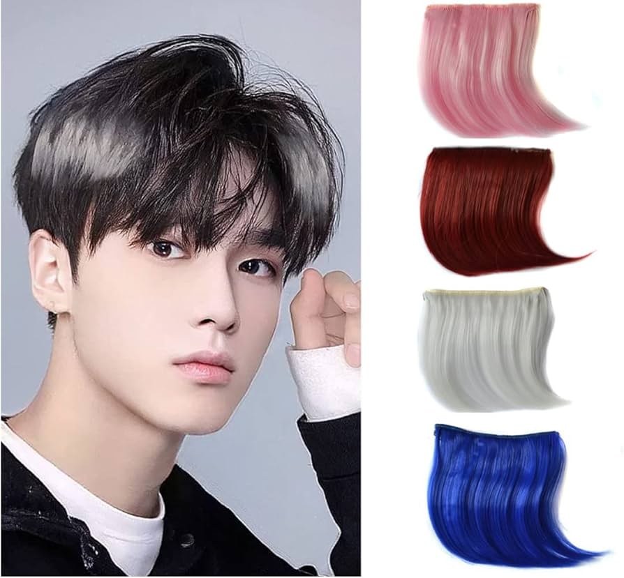 Amazon.co.jp: SITEDAN エクステ ウィッグ メンズ カラーエクステ 付け