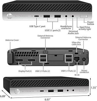 Amazon.com: HP Micro PC EliteDesk 800 G4 Windows 11 Tiny Desktop