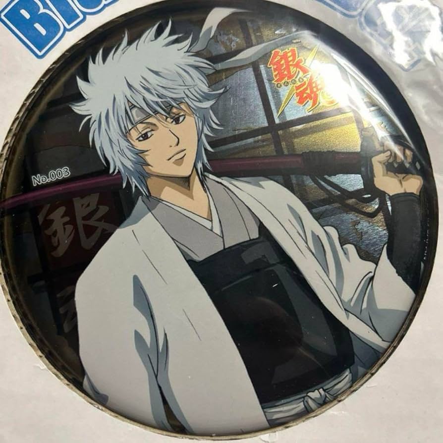 Amazon.co.jp: 超 銀魂 坂田銀時 攘夷志士 ビッグ缶バッジ 白夜叉 : ホビー