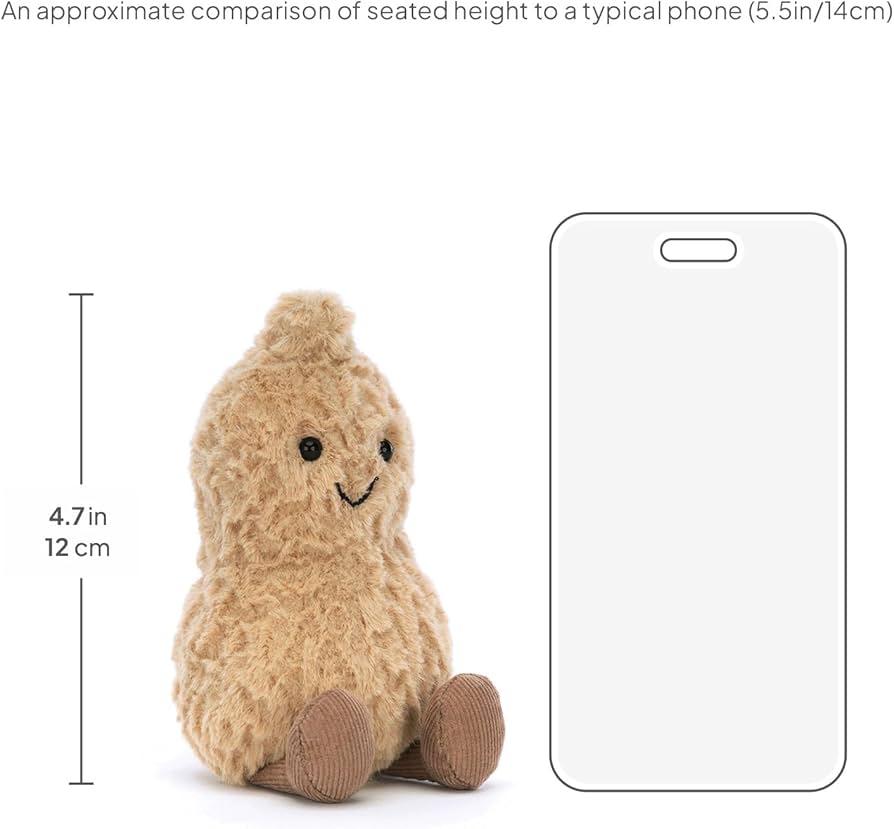 Amazon.co.jp: Jellycat Amuseables ピーナッツぬいぐるみ 6インチ