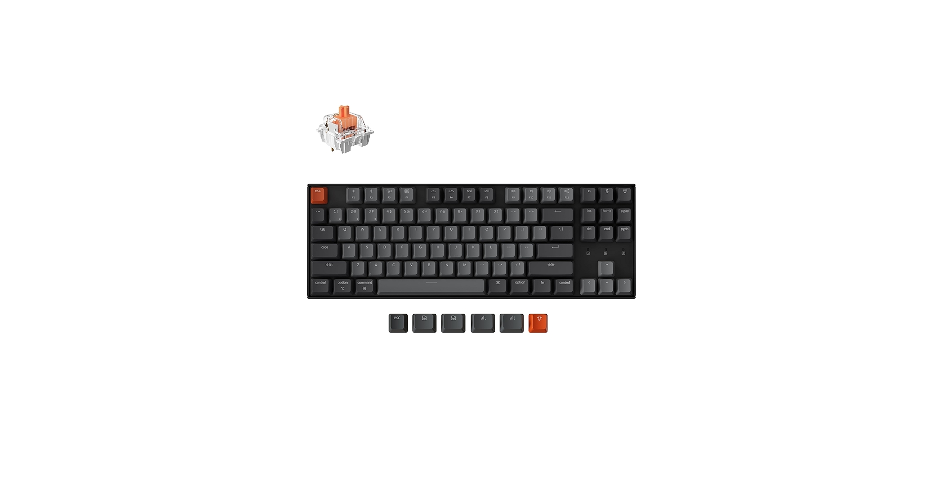 Amazon.com: Keychron K8 Wireless Mechanical Keyboard – Silent Red