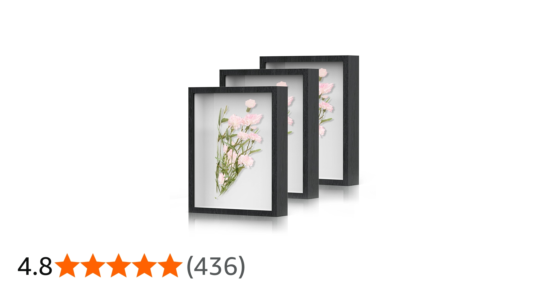 Amazon.co.jp: シャドーボックスフレーム 8x10インチ - 3個パック 木製