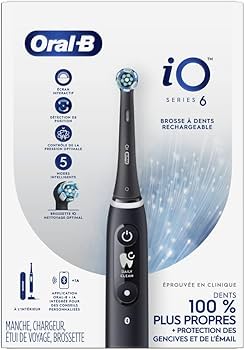 Oral-B iO Series 6 electric toothbrush with (1) brush head, black