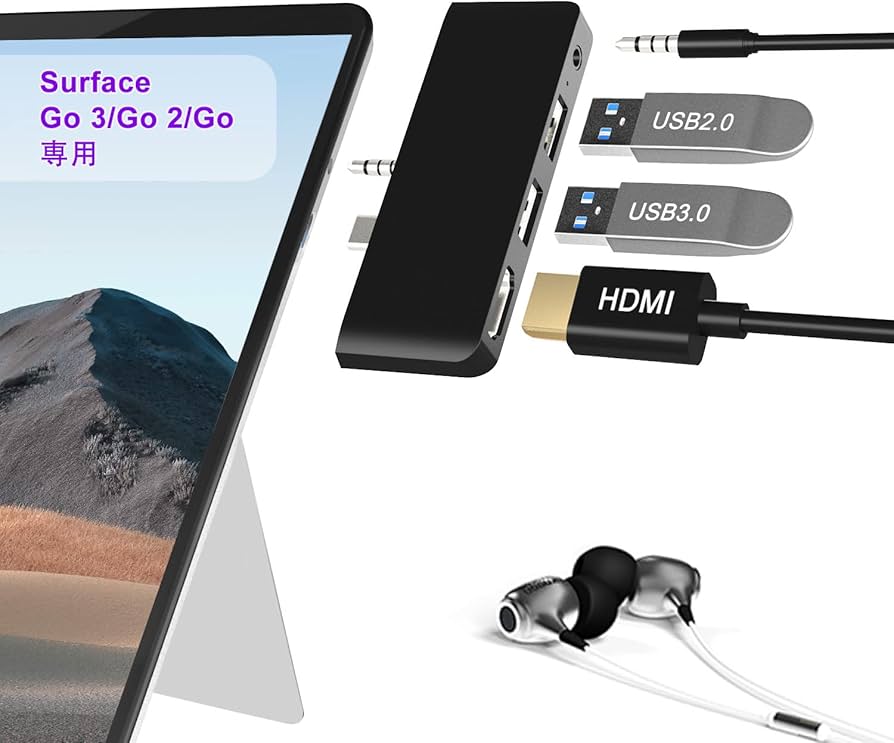Amazon | Surface Go4/Go3/Go2/Go USB 3.0 ハブ サーフェス ゴー ハブ