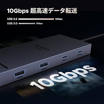 Amazon | UGREEN Revodok 10 in 1 USB Cドッキングステーション USB C