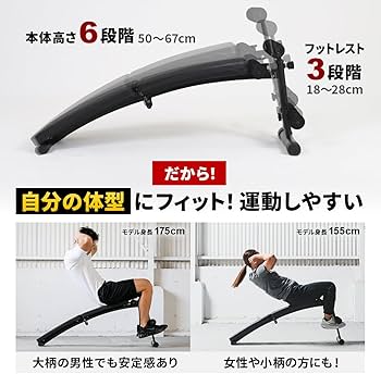 Amazon.co.jp: [リーディングエッジ] カーブベンチ 腹筋ベンチ