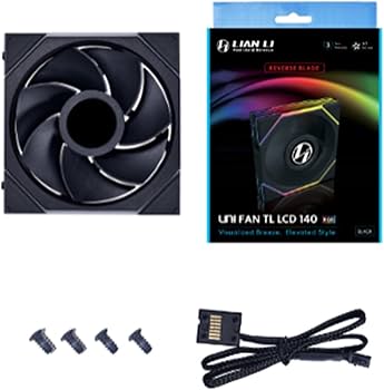 Amazon | LIANLI ケースファン UNI FAN TL LCD 140 Reverse Blade BK