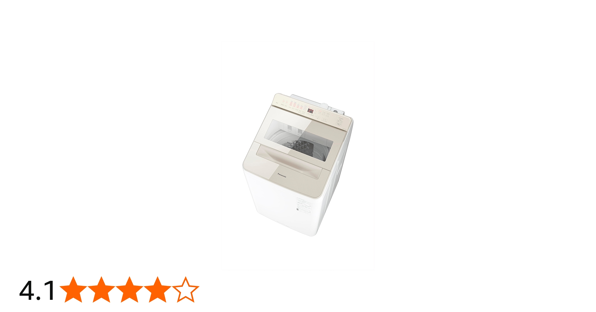 Amazon | パナソニック 全自動洗濯機 10kg NA-FA10K3-N シャンパン
