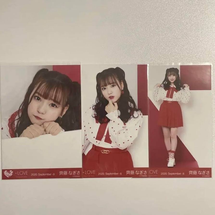 Amazon.co.jp: 齊藤なぎさ 生写真 イコラブ イコールラブ =LOVE 赤白