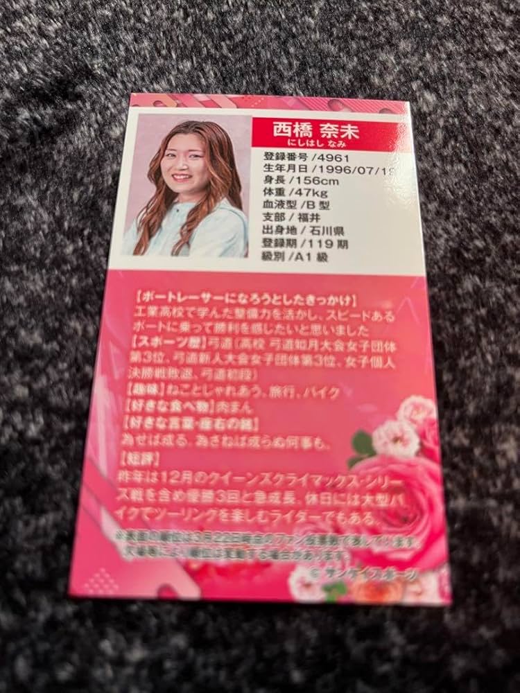 Amazon.co.jp: 西橋奈未 ボートレース トレーディングカード : おもちゃ
