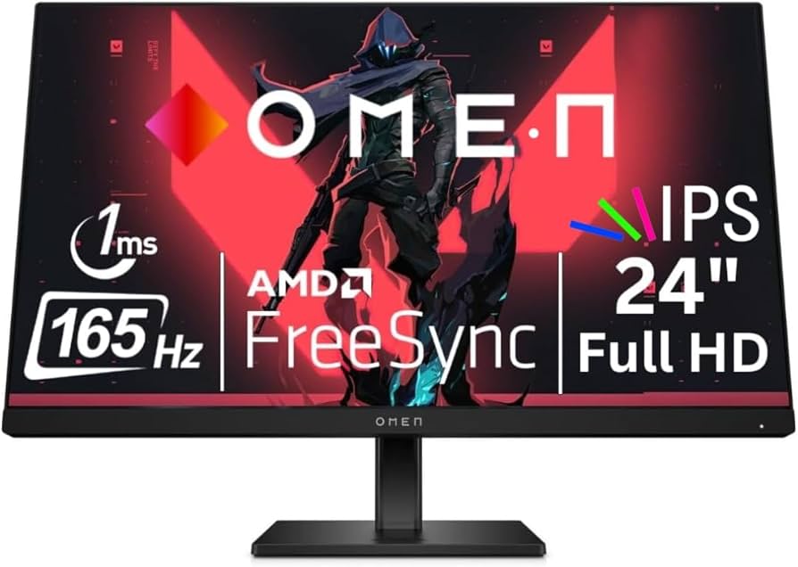 Amazon.com: HP OMEN 24 吋螢幕遊戲1080p FHD 165Hz 1ms AMD FreeSync