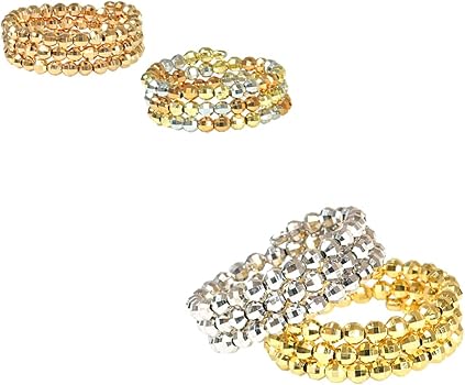 Amazon | [ミラーボール] K18 リング 形状記憶 フリーサイズ 指輪