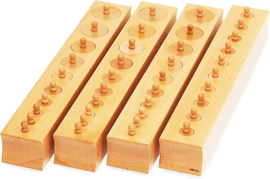 Amazon | 【MONTE Kids】モンテッソーリ教具 - シリンダー 円柱さし 大